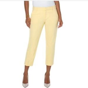 NEW Liverpool Yellow Kelsey Slit Hem Crop Ponte Trousers Stitch Fix 0/25